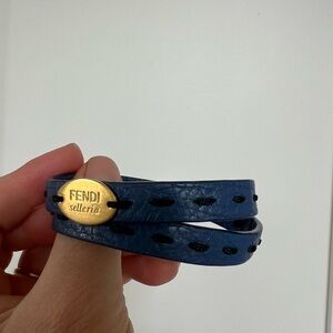 Fendi Blue Layered Jewelry Bracelet